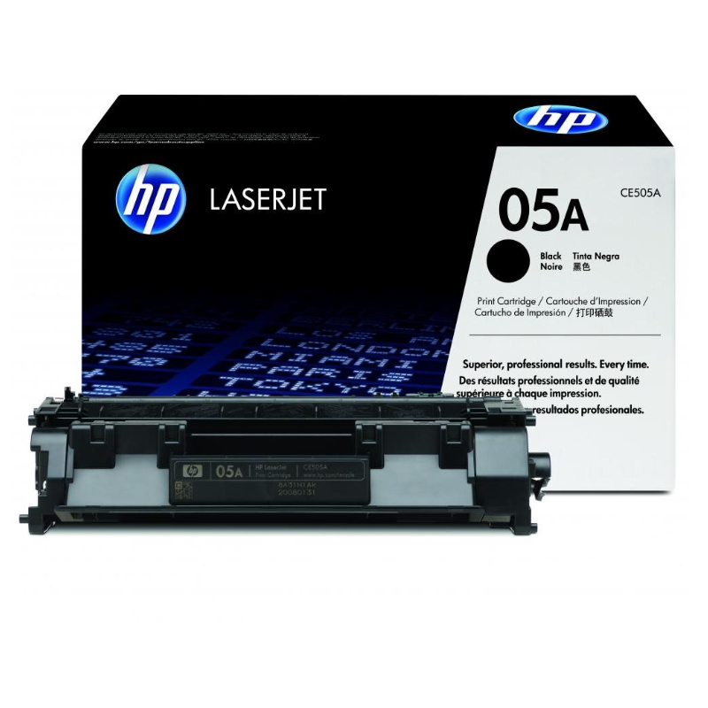 HP 05A Black Original LaserJet Toner Cartridge, CE505A
