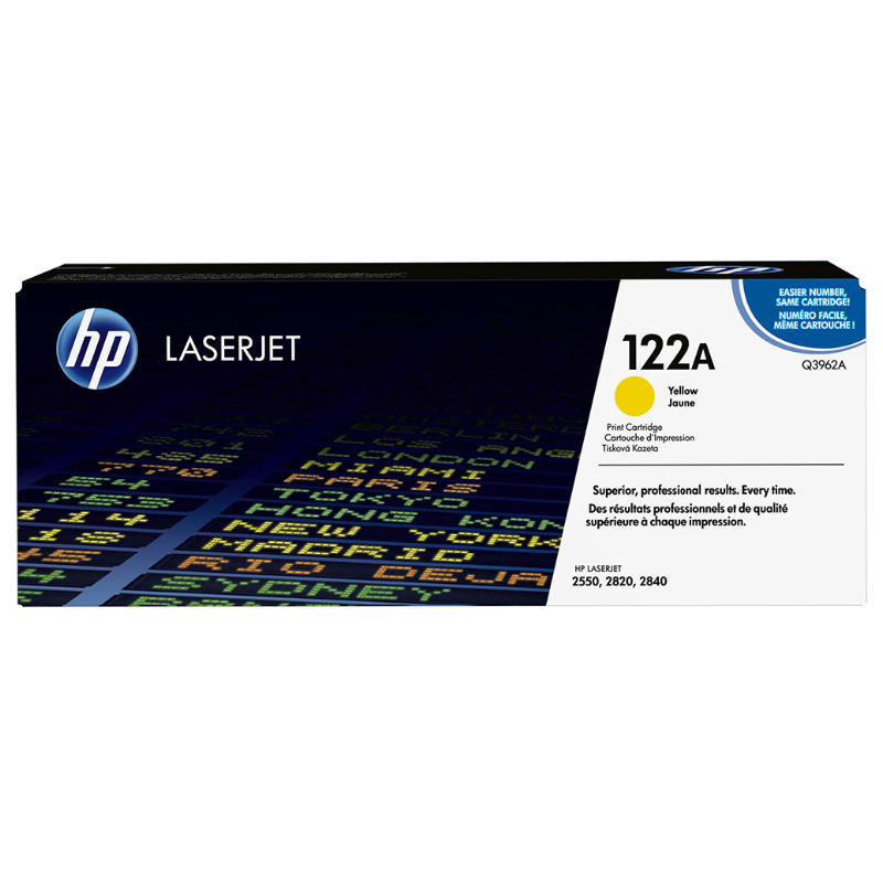 HP 122A Yellow Original LaserJet Toner Cartridge (Q3962A)