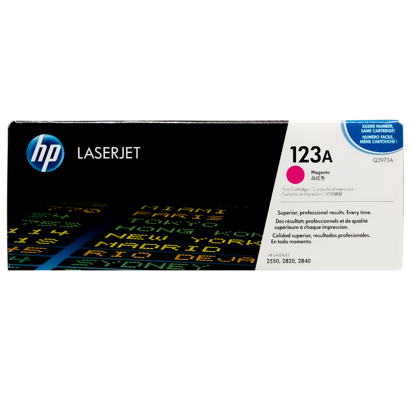 HP 123A Magenta Original LaserJet Toner Cartridge (Q3973A)