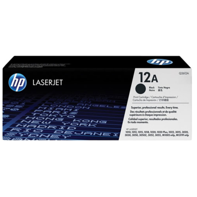 HP 12A (Q2612A) Black Original LaserJet Toner Cartridge