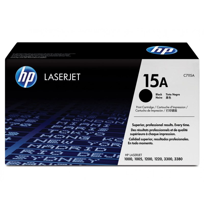 HP 15A Black Original LaserJet Toner Cartridge (C7115A)