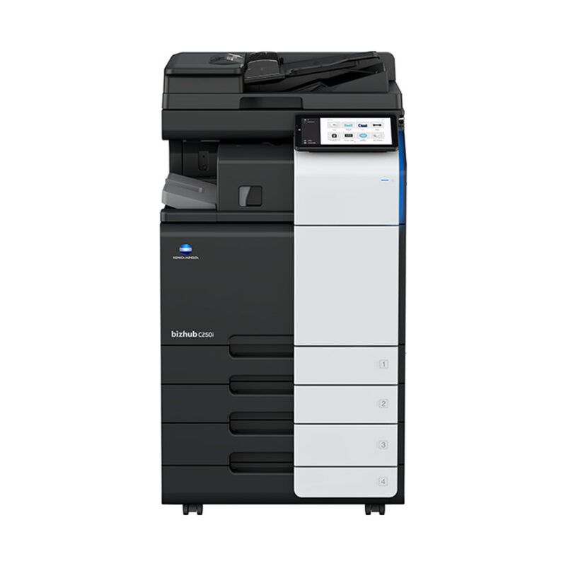 Konica Minolta bizhub C250i colour multifunction printer on a white background