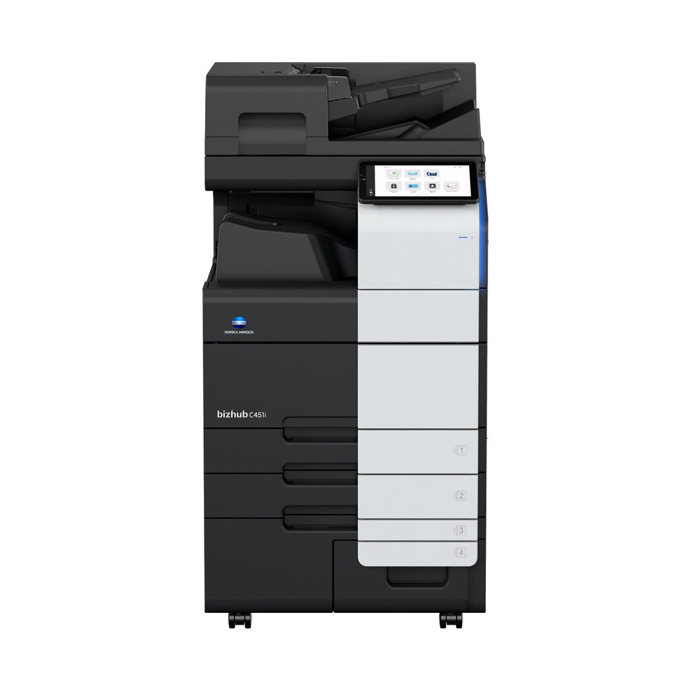 Konica Minolta bizhub C451i colour multifunction printer on a white background