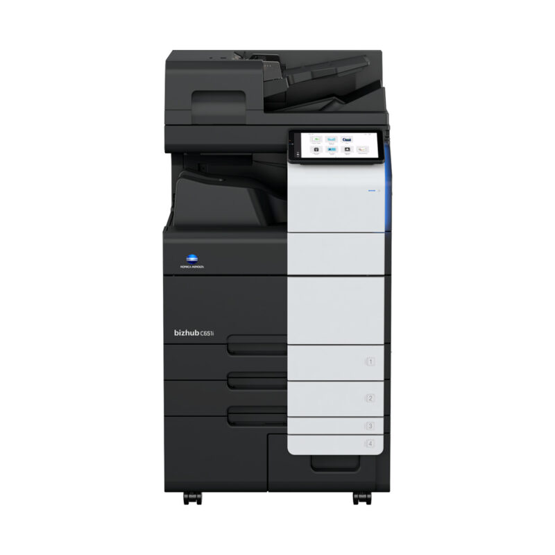 Konica Minolta bizhub C651i colour multifunction printer on a white background