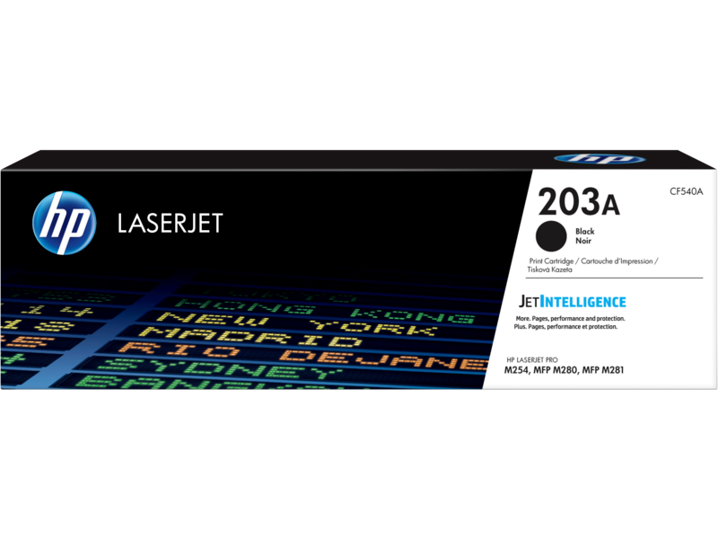 HP 203A black toner cartridge box