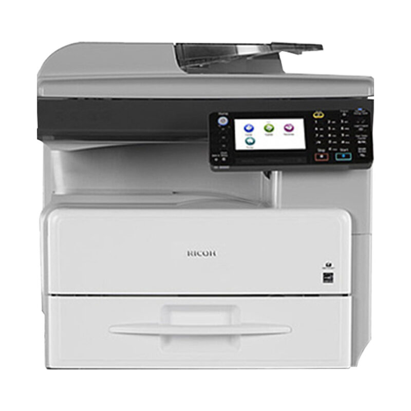 Ricoh Aficio MP 301SPF monochrome multifunction printer on a white background