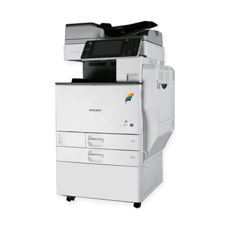 Ricoh Aficio MP C3502 colour photocopier on a white background