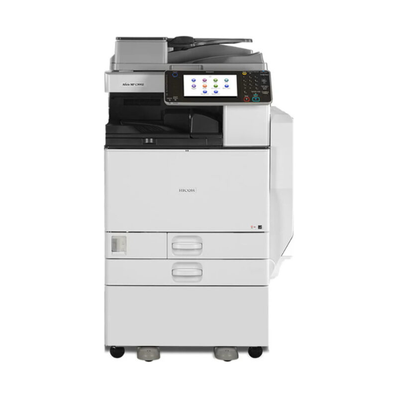 Ricoh Aficio MP C4502 colour photocopier on a white background
